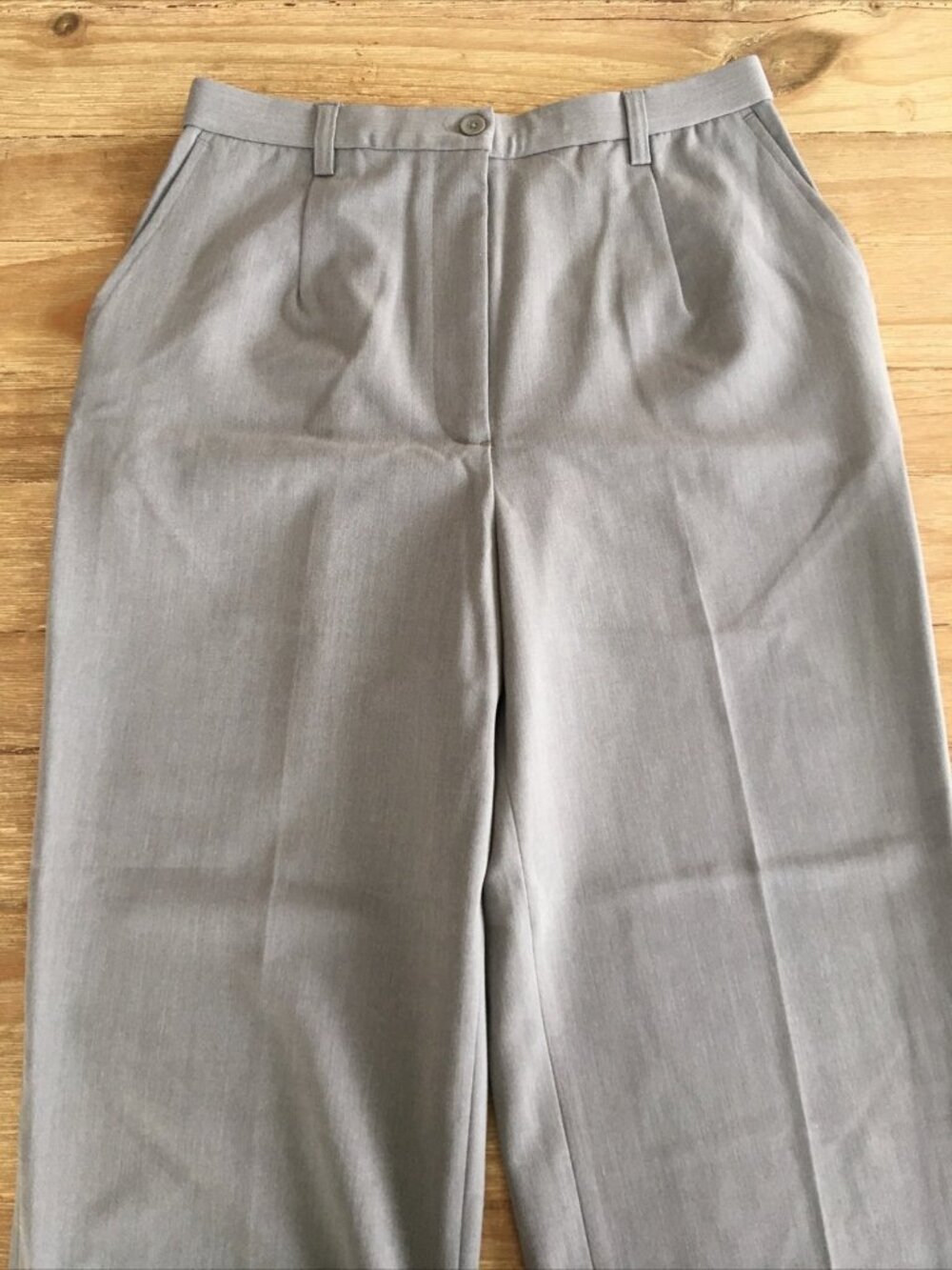 Dialogue Womens Petite 12P Gray Twinstretch Tru-Waist Pants Career Trouser QVC